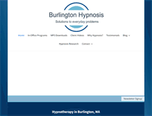 Tablet Screenshot of burlingtonhypnosis.com
